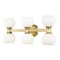 Z-Lite Artemis Vanity, 6-Light, 6.5 In.W x 25 In.L x 10.75 In.H, Modern Gold/Matte Opal 494-6V-MGLD - alternate 4